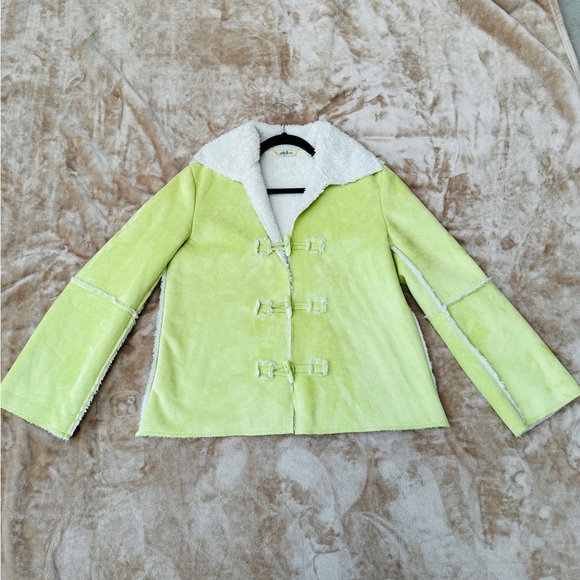 Vintage Natalie and Me Jacket Size Medium Light Bright Green - Picture 13 of 16
